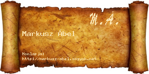 Markusz Ábel névjegykártya